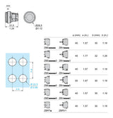 Cabeçote Para Botão Lum Ø22mm Saliente Zb4bw14 Schneider Metal Cromado