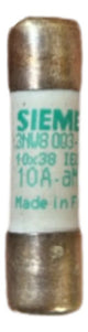 Kit Com 3: Fusivel Cilindrico 10x38mm 10a 3nw8003-1 Siemens 500v