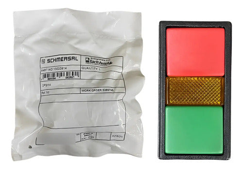 Kit Com 3: Botão Duplo Dp2/14 22mm Verde Vermelho Schmersal Dp2/14 Não Se Aplica