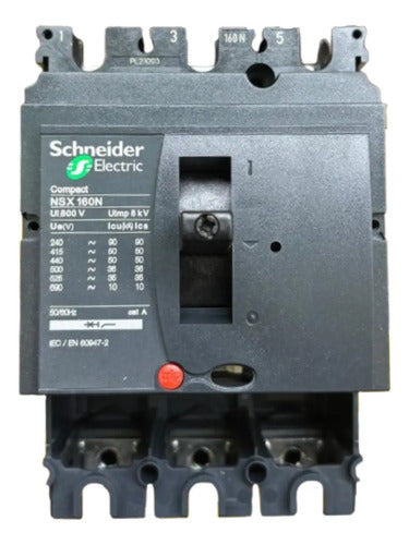 Estrutura Disjuntor Nsx160n 160a Tripolar Lv430406 Schneider
