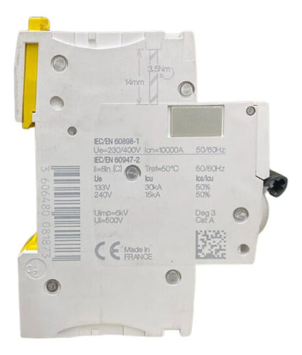 Disjuntor Acti9 Ic60h 1p Curva C 63a 230v A9f84163 Schneider