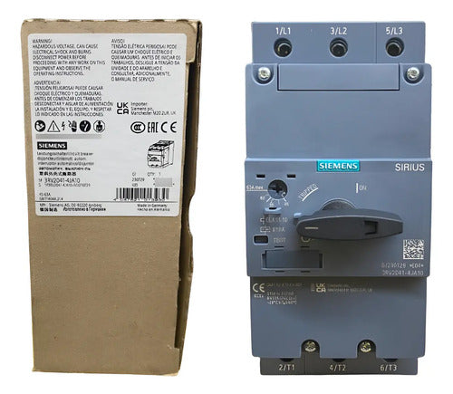 Disjuntor Motor 3rv2041-4ja10 45-63a Siemens - 50/60hz