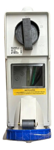 Tomada Sob Surelock Ss3206b 2p+t 32a 200/250v 6h Azul Steck Azul