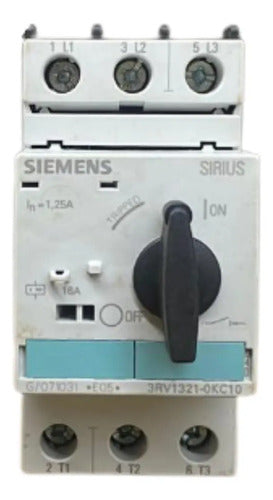 Disjuntor Tripolar 1,25a 3rv1321-0kc10 Siemens