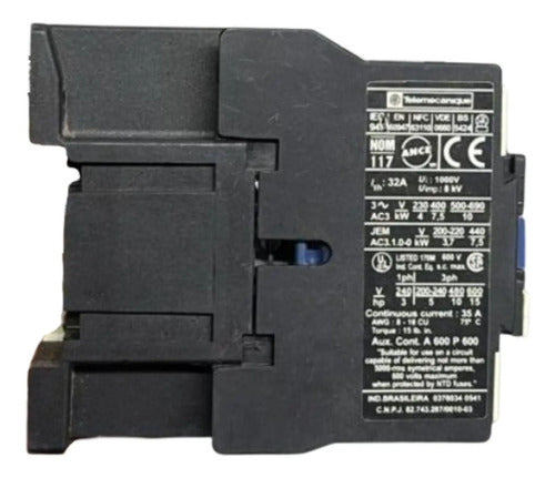 Contator Tripolar 220v Lc1d1810m6 Telemecanique 220v