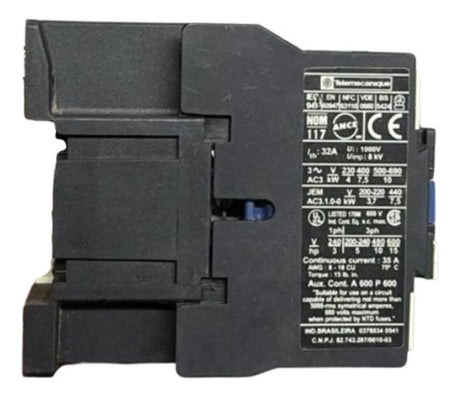 Contator Tripolar 220v Lc1d1810m6 Telemecanique 220v